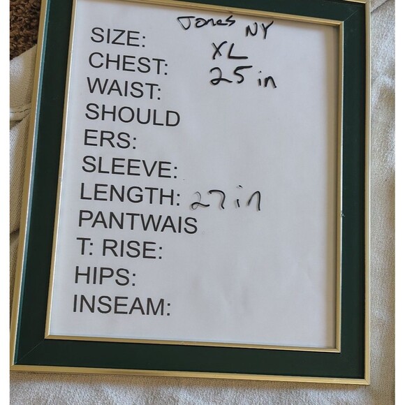 JONES New York Top Womens XL Beige Short Sleeve Blouse Ribbed Texture Stretch - Picture 7 of 8